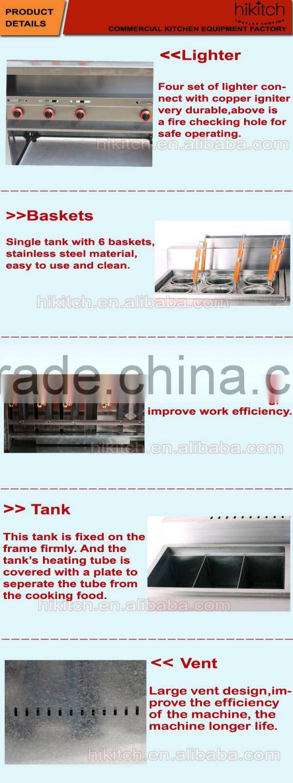 Professional Stainless steel industrial pasta cooker with bain marie