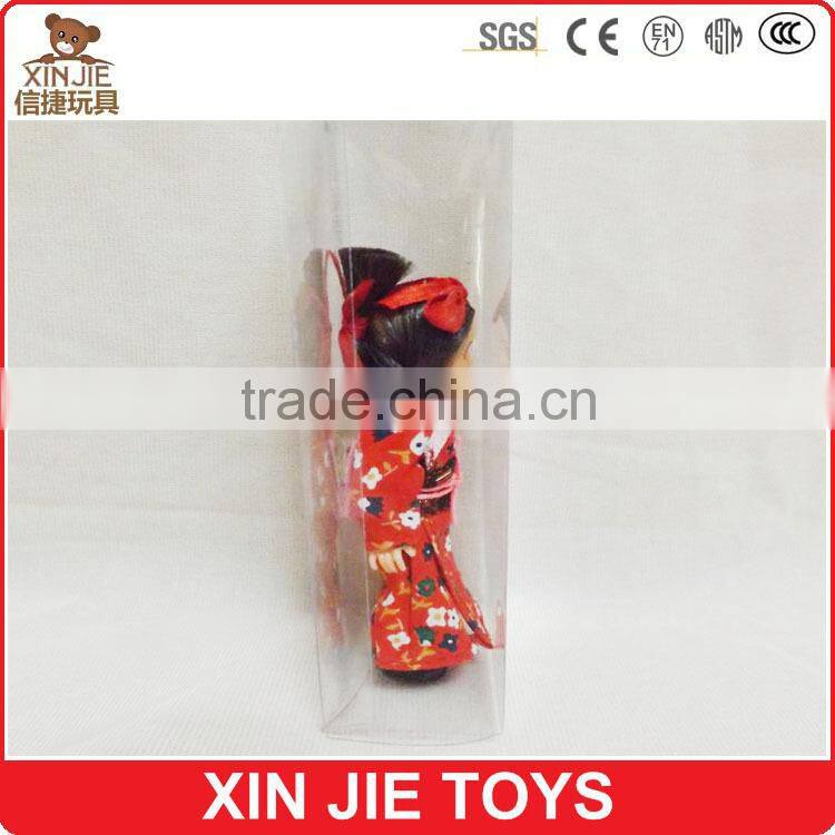 Japanese girl plastic doll cheap plastic national doll wholesale eyes moving plastic national doll