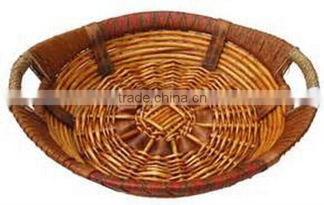 customized round & square willow fruit tray