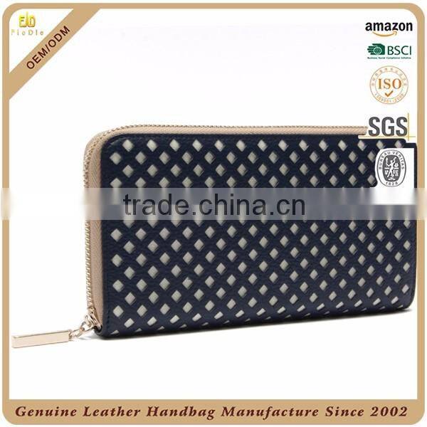 CW699D001 Genuine Leather Europe Casual Style Designer Laser Wallet