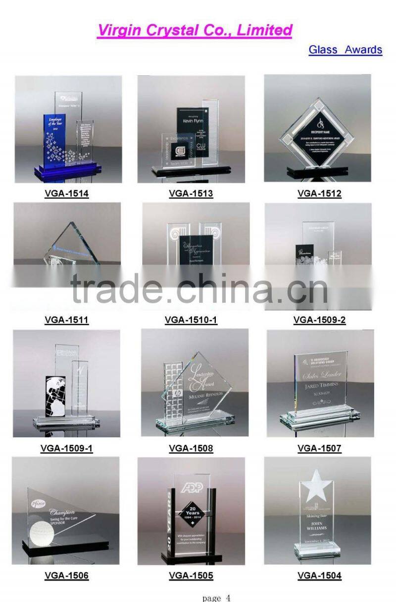 Mini Glass Awards Souvenir With Personal Logo Engraved