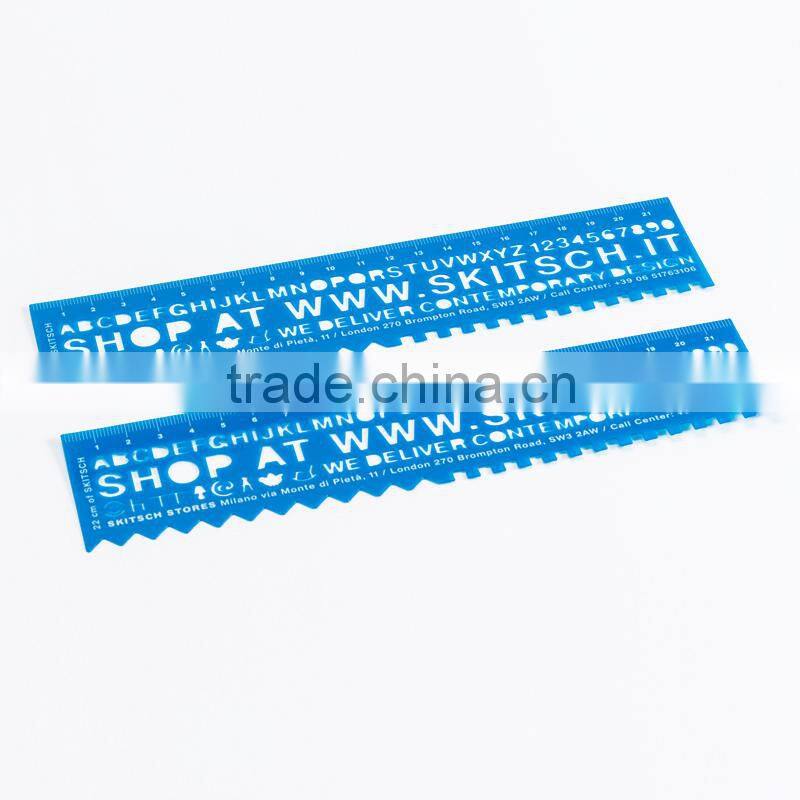 Promotional gifts drafting supplies 15cm plastic scale ruler with own design