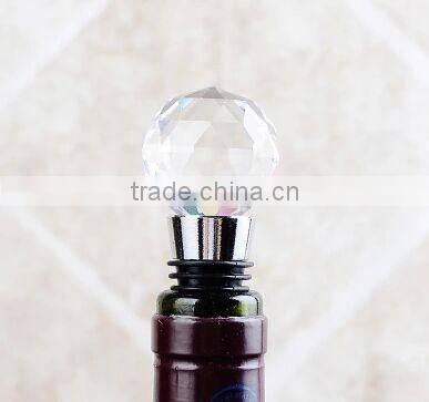 Promotional Faceted Ball Shape Crystal Wine Stopper for Party Favor