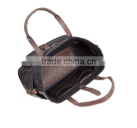 Ladies Nappa Leather Tote Handbag in Red