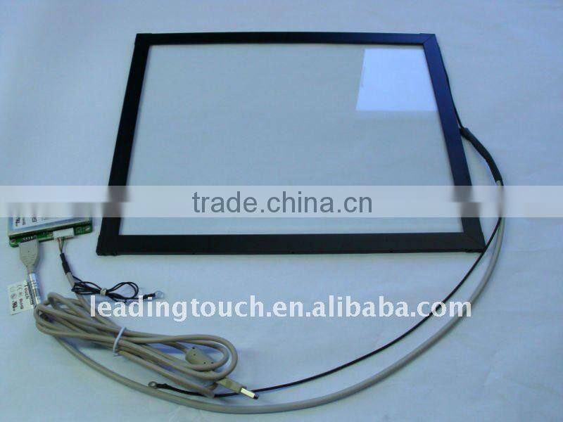 Leadingtouch 7"-24" water proof anti vandal safe surface acoustic wave touch