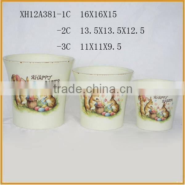 Chinese independent design custom ceramic animal flowerpot