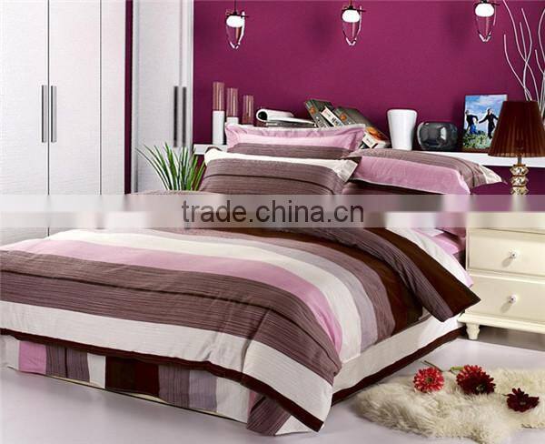 unique line printing double bed comforter set