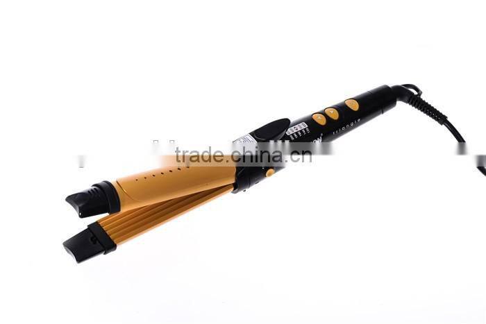 Digital hair crimper and hair curler 2 in 1