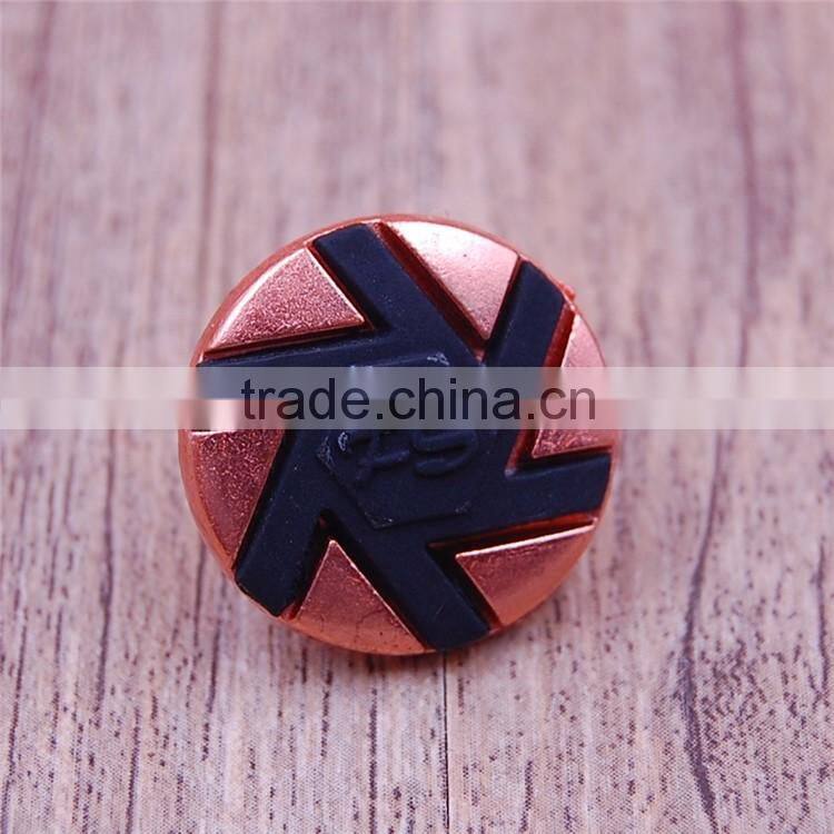 Wholesale colorful chef jacket jean alloy metal shank buttons