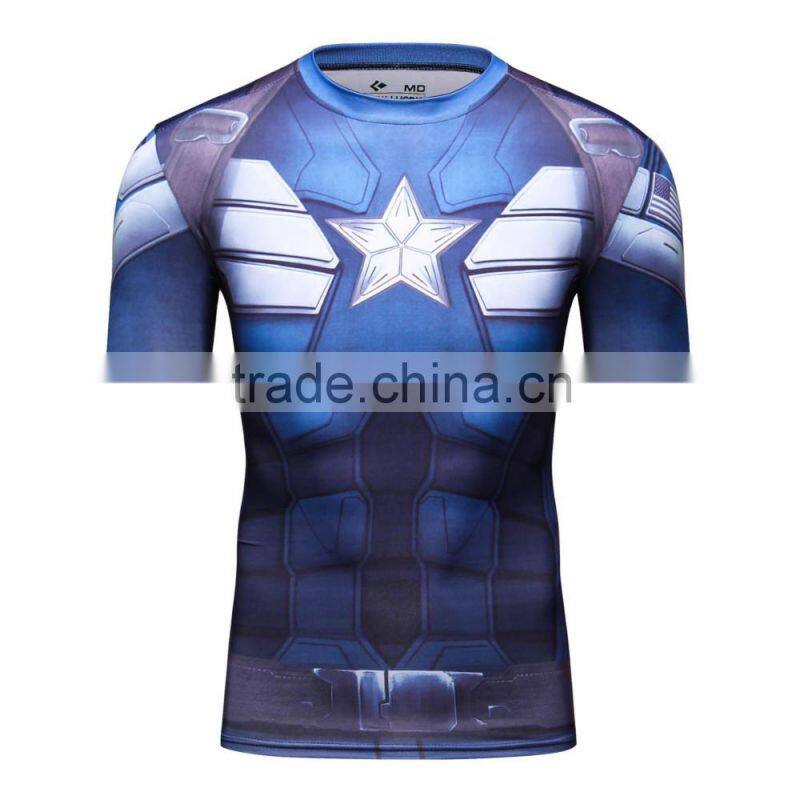 Men Avengers Super Hero Iron Man Captain America Clothes Short Sleeve 3D Printing t shirt