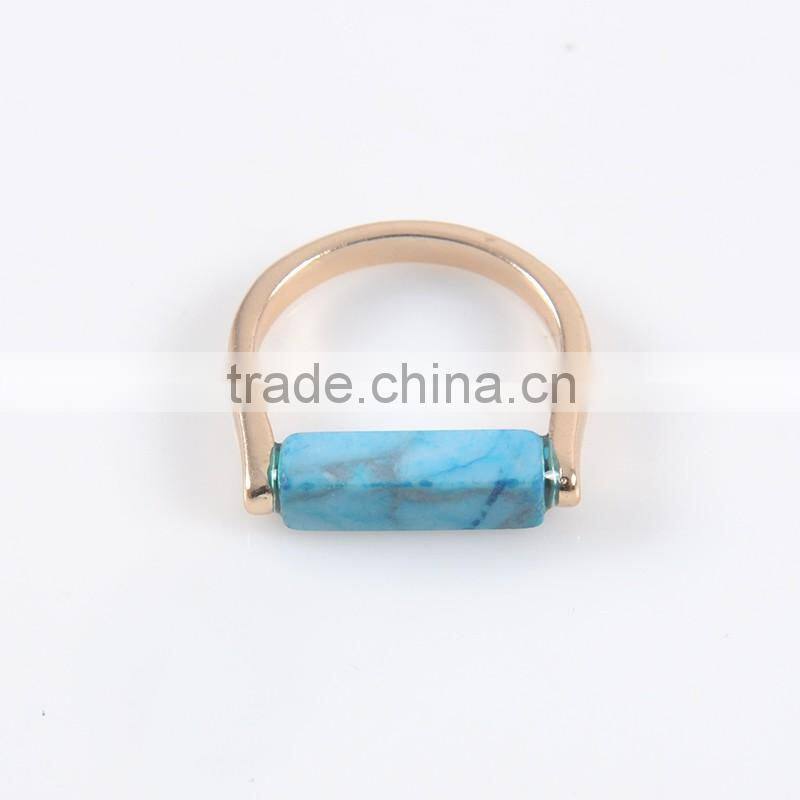 Hot sale charm fashion turquoise mens gold ring