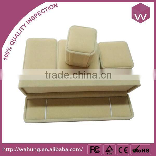 Customized Velvet Jewelry Boxes Set /Light Blue Color Packing Jewelry Necklace Boxes