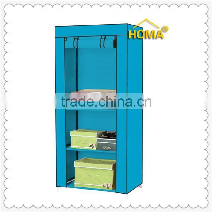 2016 beautiful purple assemble style fabric wardrobe for storage