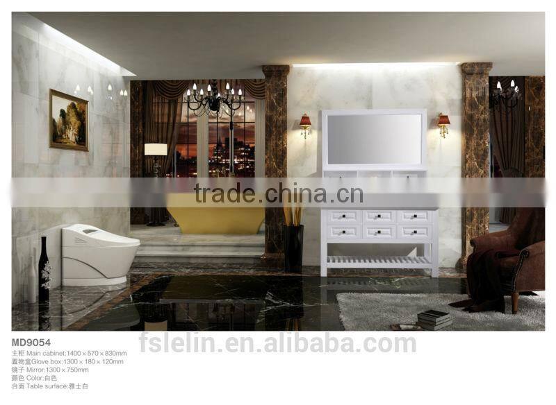 Classical floor standing solidwood bathroom vanity design wash basin vanities LM-9054