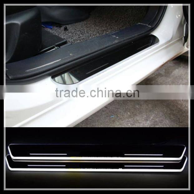 car parts 12v led moving door stuff light with car logo for Peugeot 308 2012-2014 led door sill plate light