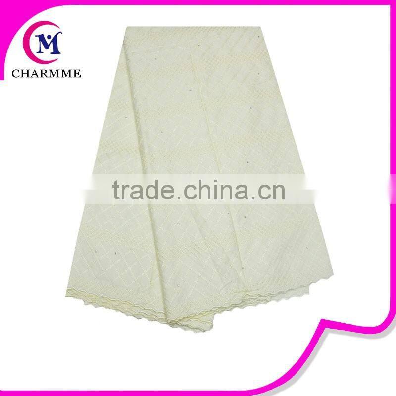 African high quality dry lace for men 100% cotton swiss voile lace fabric