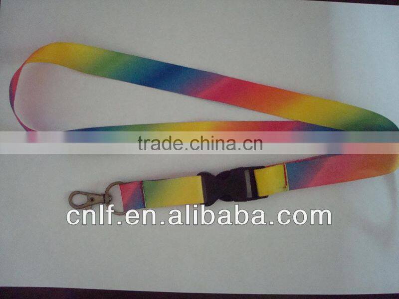 rainbow style name card lanyard