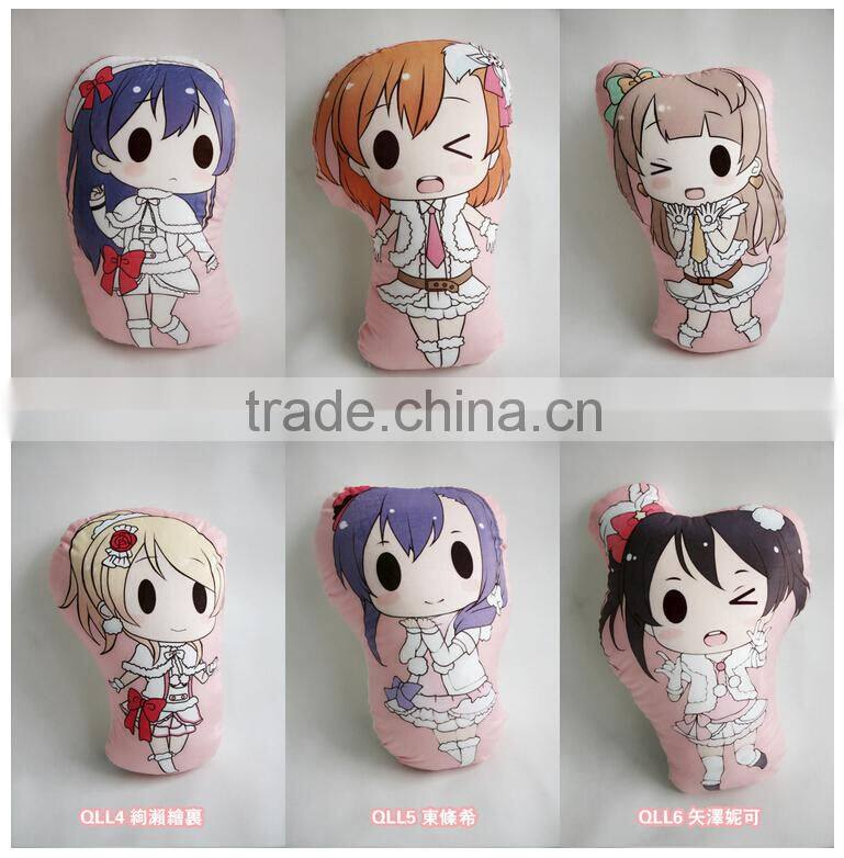 fabrics made pillowcases pillow covers anime dakimakura irregular shaped Love live! muse new 2016 custom printed