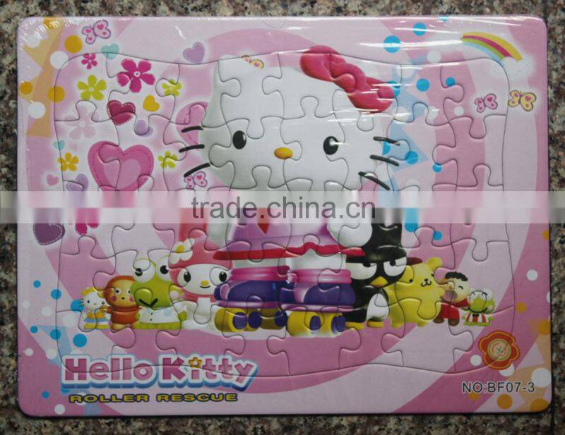 2016 hot sale eco-friendly high quality children A4 paper jigsaw puzzle