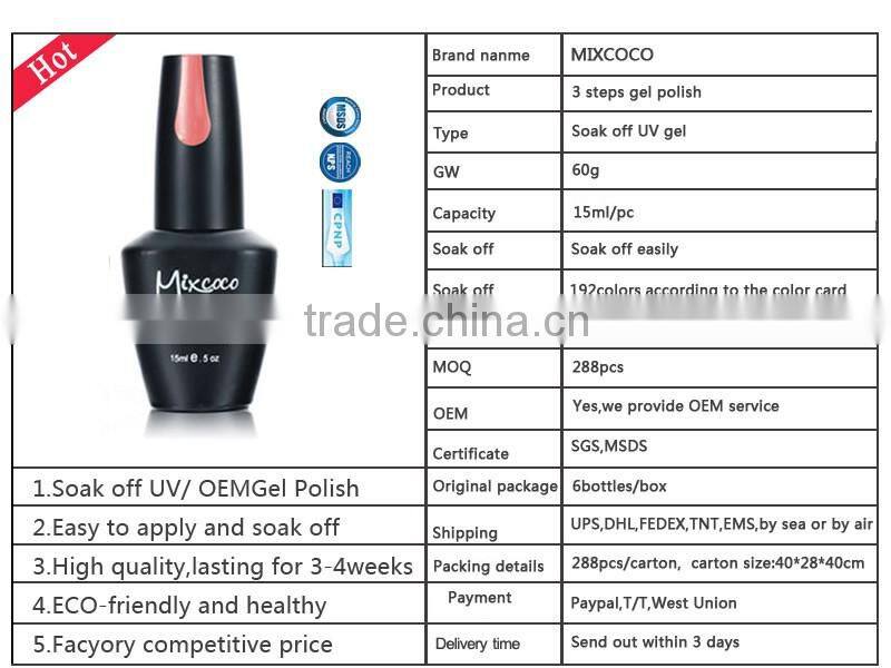 2016 Professional uv gel nail kit,uv gel lamp nail kit,gel polish kit wholesale