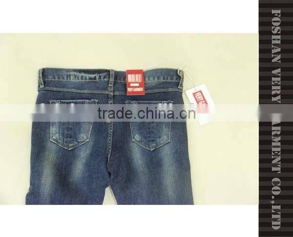 casual ladies jeans top design with little ripped