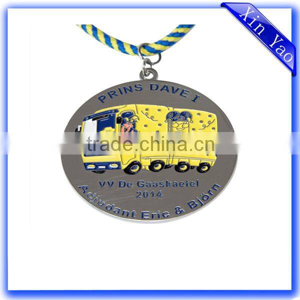 Wholesale promotional advertising logo enamel antique bronze medal