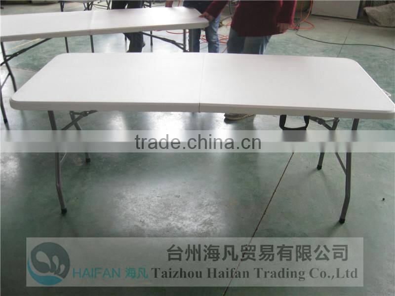durable 180cm outdoor plastic folding dining table and chair with bolt /high quality plastic dining table