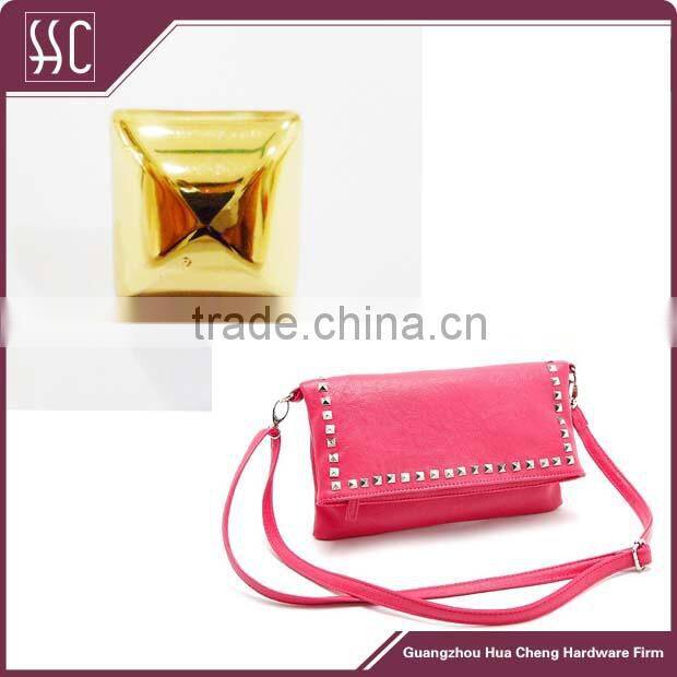 square nail for handbag, rivet snap fastener bag accessory