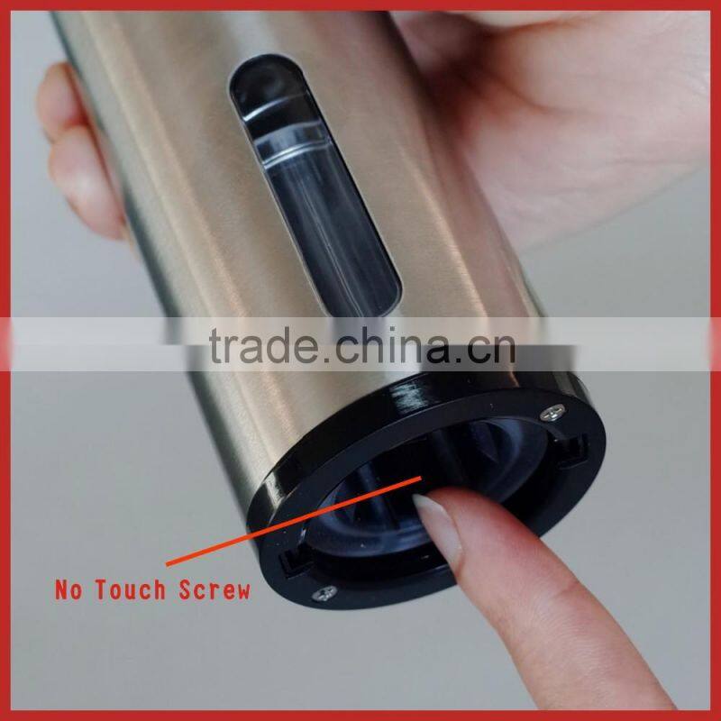 Stainless steel battery operated electric wine bottle opener,electric wine corkscrew,wine opener