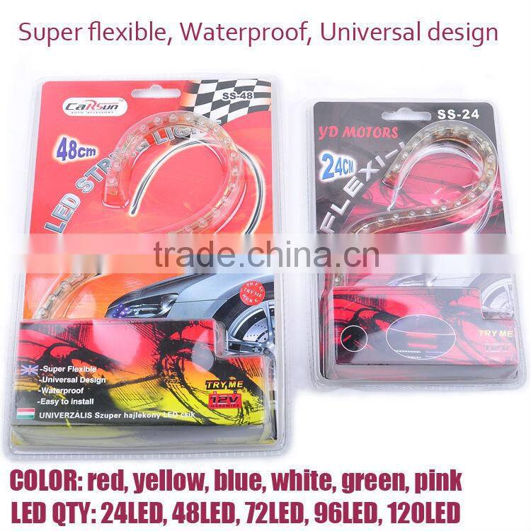 12v 3mm dip waterproof flexible led strip light