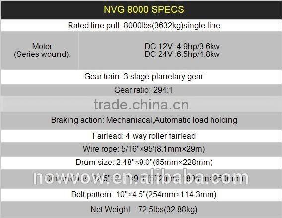 12v electric winch, portable electric winch