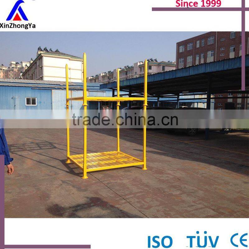 Heavy duty double level truck tire stacking racks