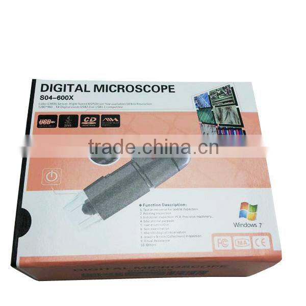 Portable 25 ~ 600 USB Digital Microscope High Resolution