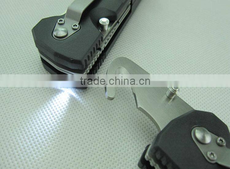 Black Version 57A Folding Blade Knife Rescue Knife Outdoor Knife Survival Knife with Glass Fiber Handle