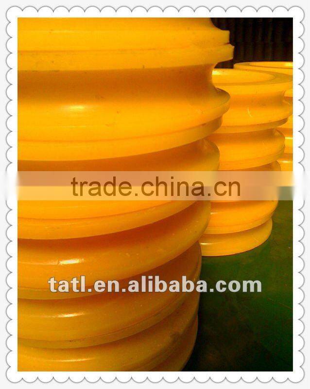 V Groove Polyurethane Wheels with Bearings PU Wheel for Transporting