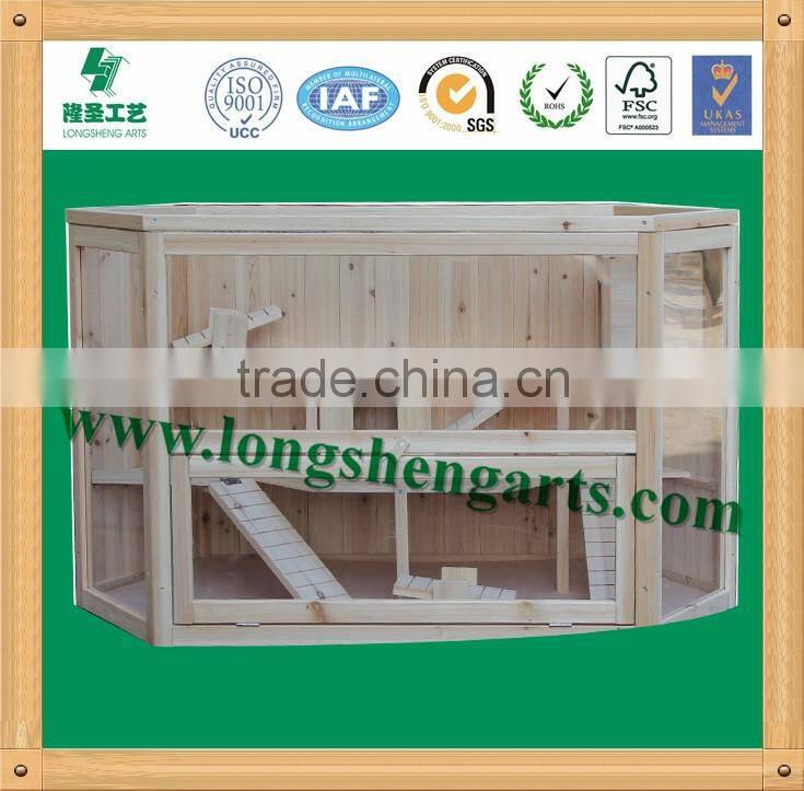 Small wooden hamster cage