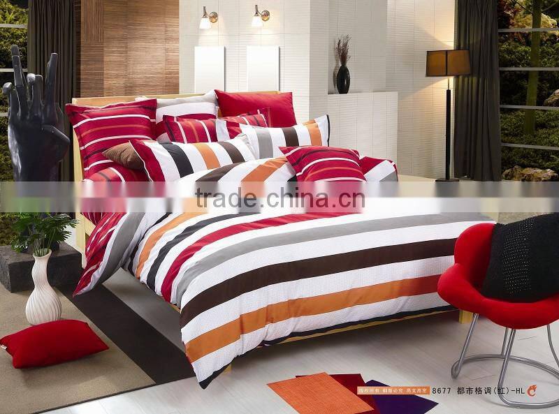 100% cotton luxury design bedding set,golden suplier for duvet cover set,100% good quality stripe comforter