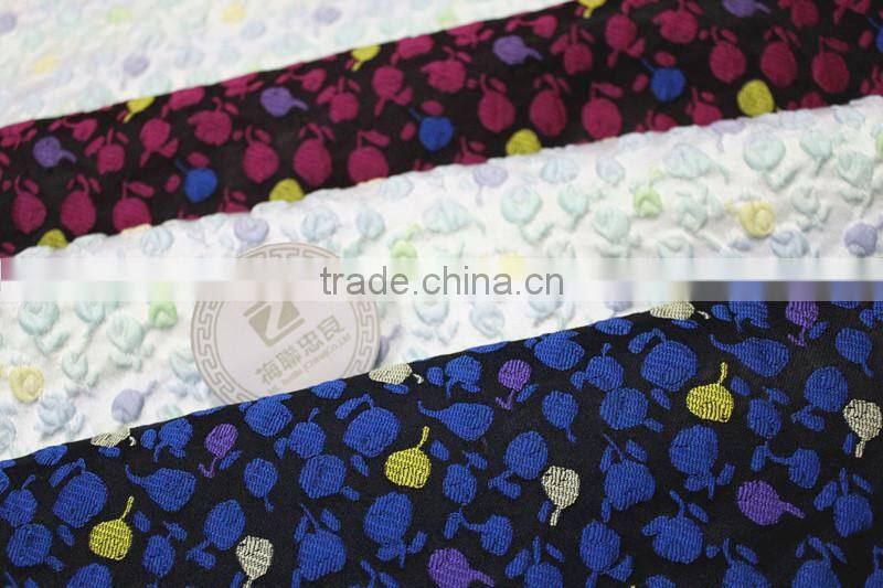 Embossment jacquard fabric in flowers