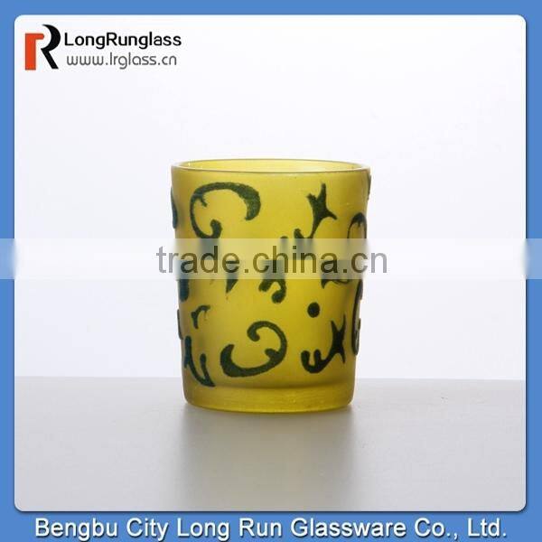 LongRun christmas ornament barware flocking print wine glasses