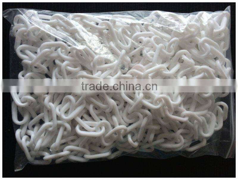 6mm white plastic chain for road safety
