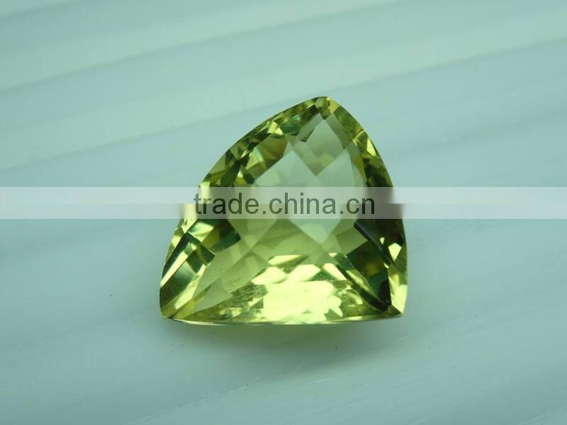 lemon green quartz, lemon quartz cut stone