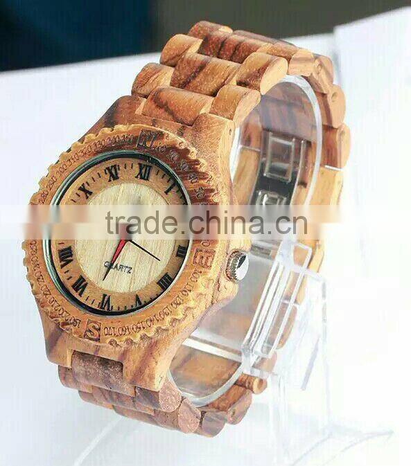 2015 New arrival Bamboo wooden watch, Custom logo wood watch