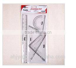 4 Pieces for Students Plastic Ruler Set/geometric ruler set