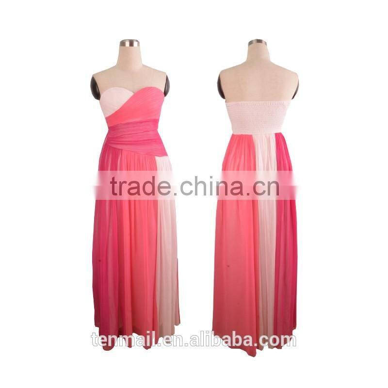 Hot sale style chiffon colorful long gowns evening dress
