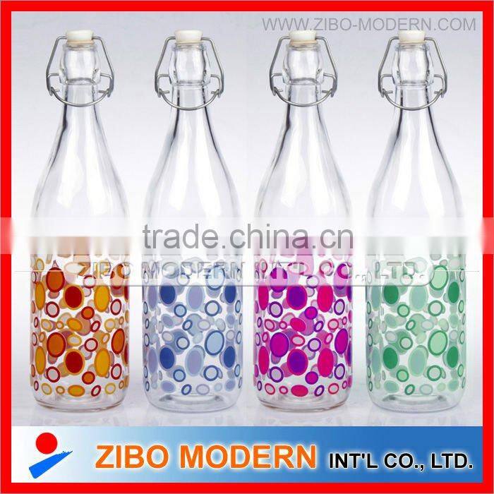 1L glass Milk juice bottles/Glassware