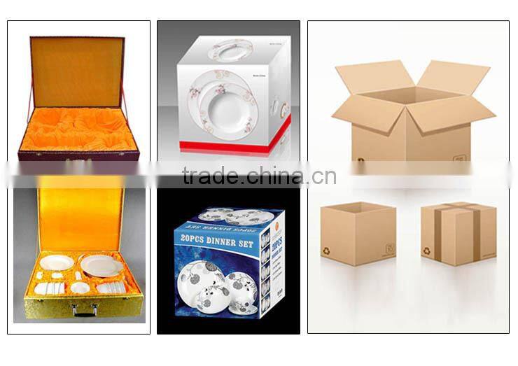 2014 new style exclusive cheap india hotel tableware of 4 pieces with stripe