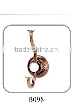Top selling products antique bronze double cloth hooks