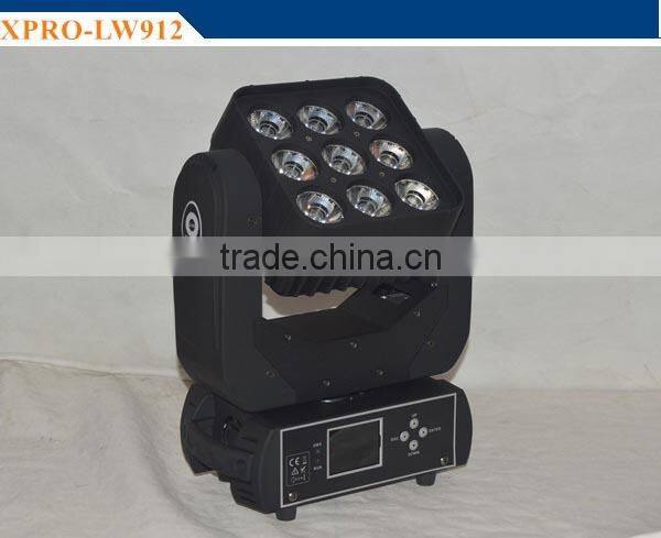 9*12w led moving head matrix rgbw 4-in-1 wash light