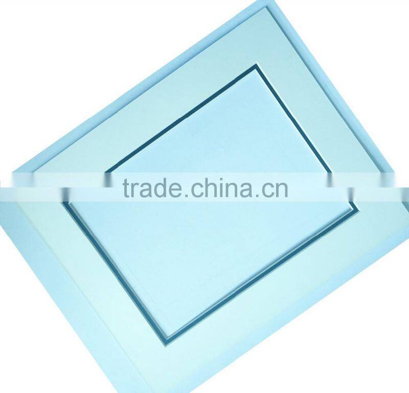 silver color photo frame matboard