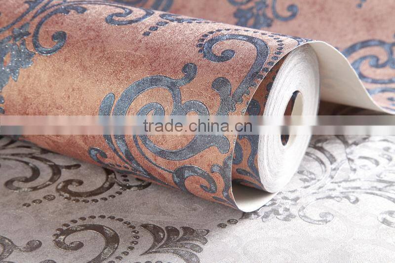 big flower classic wallpaper brown wall paper